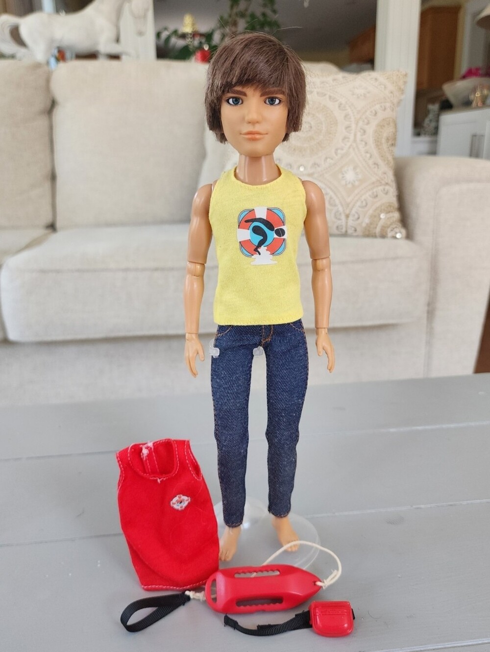 Spin Master LIV Articulated Making Waves Jake 12" Boy Doll Lifeguard